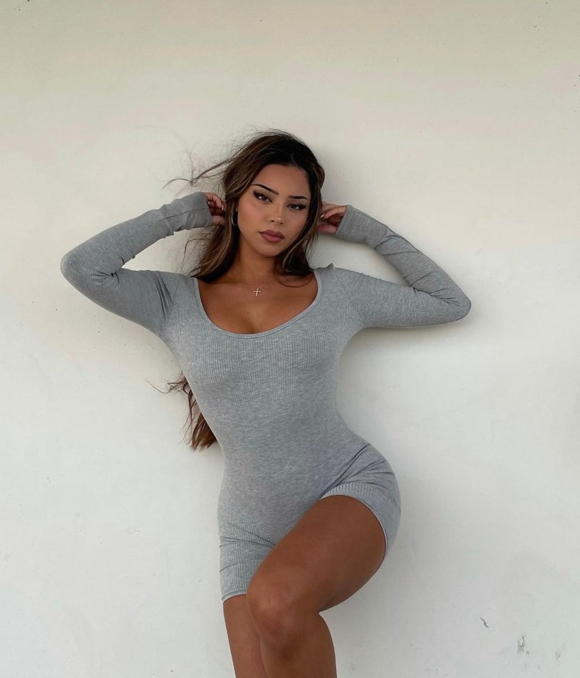 Female jumpsuit with long sleeves