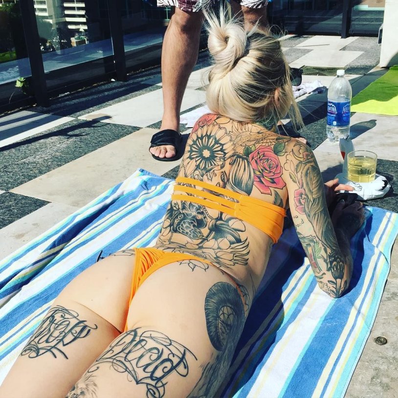 Girl with tattoos