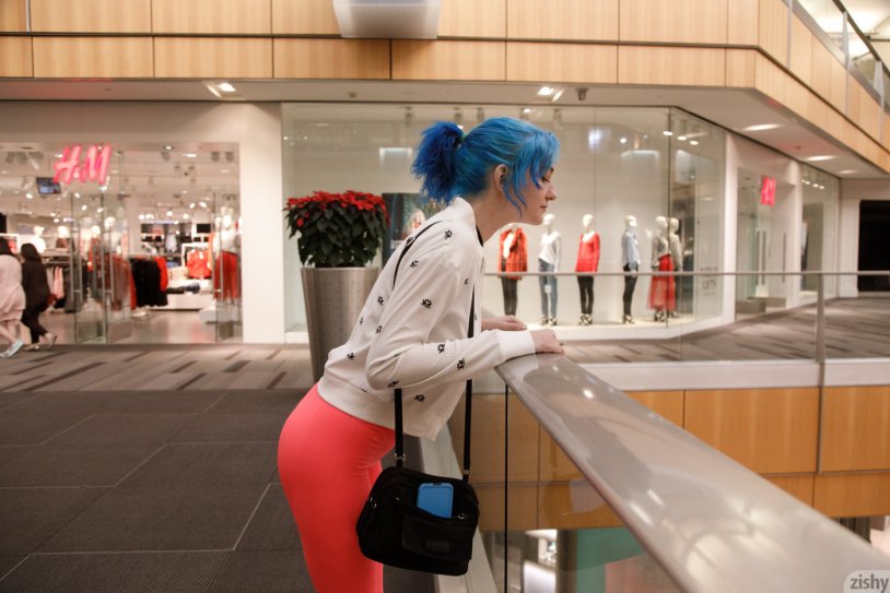 Skye Blue in the Mall