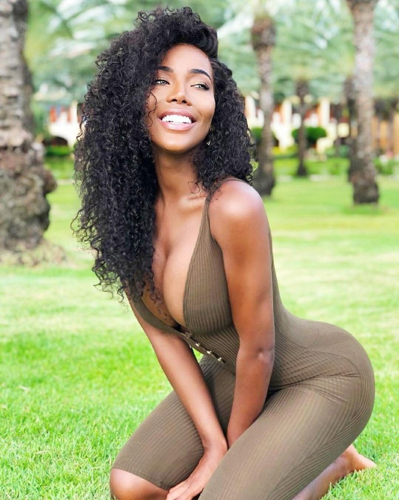 Monifa Jensen in a swimsuit