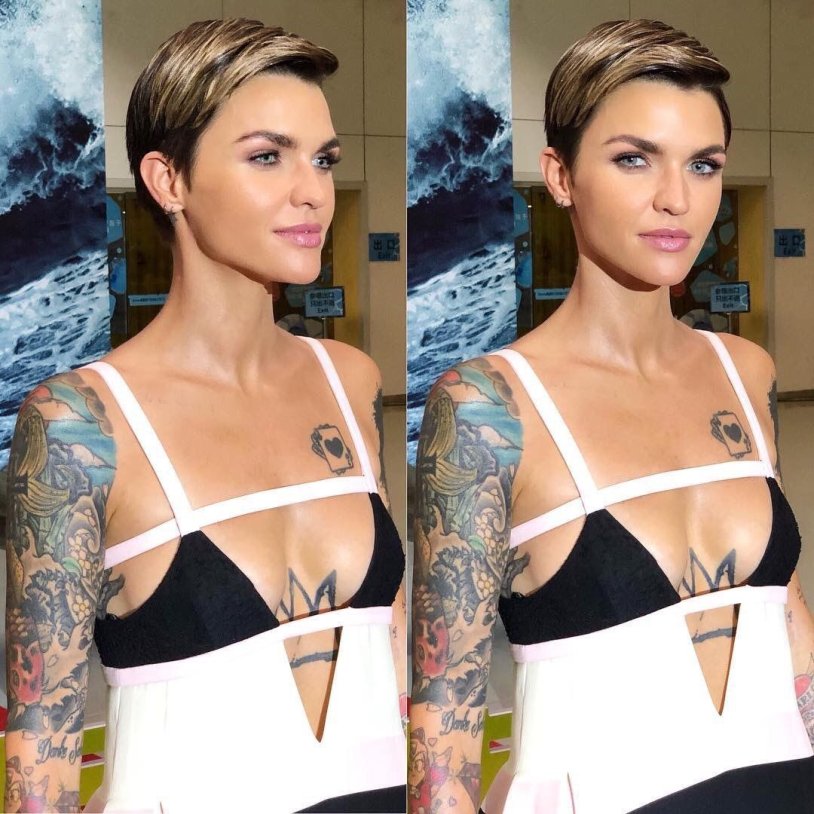 Ruby Rose breast