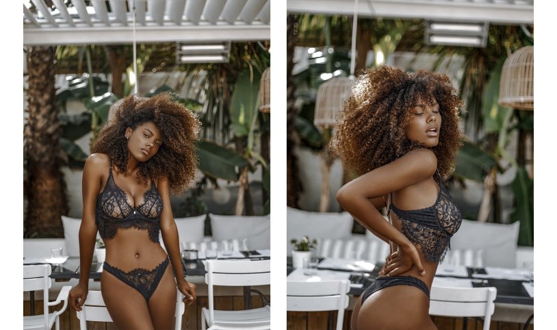 Tina Kunaki in underwear