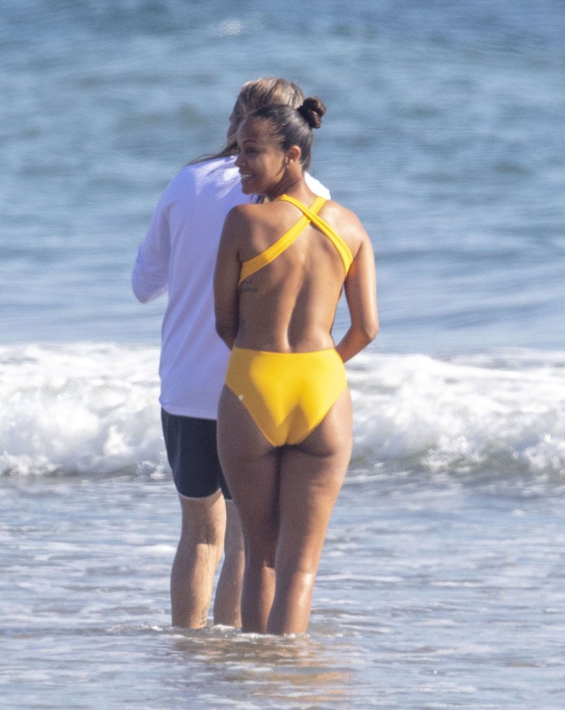 Zoe Saldana in a swimsuit