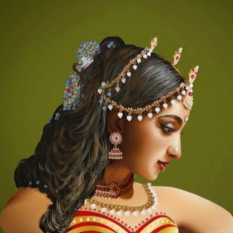 The profile of the eastern girl