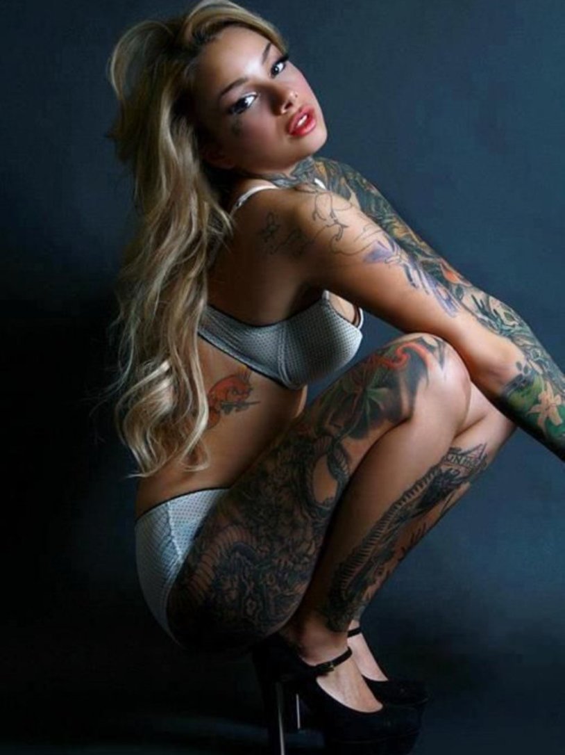 Beauties with a tattoo