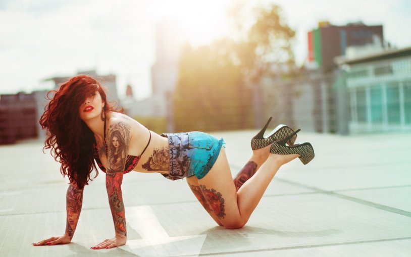 Girls with tattoo wallpaper