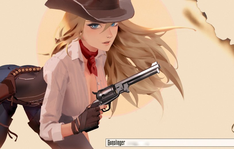 Girl with a revolver