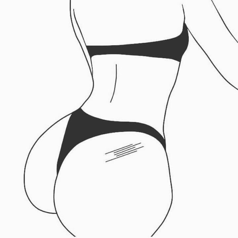Drawn buttocks
