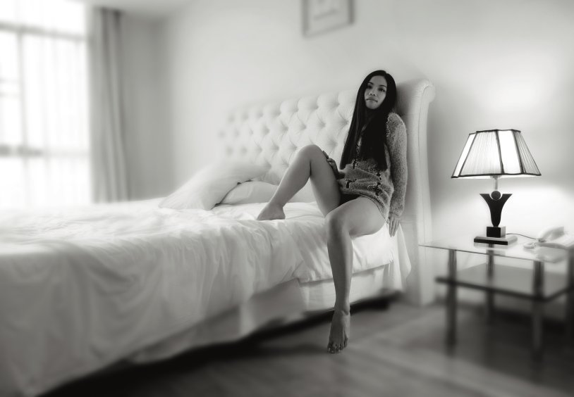 Photo shoot in the style of boudoir fatal woman