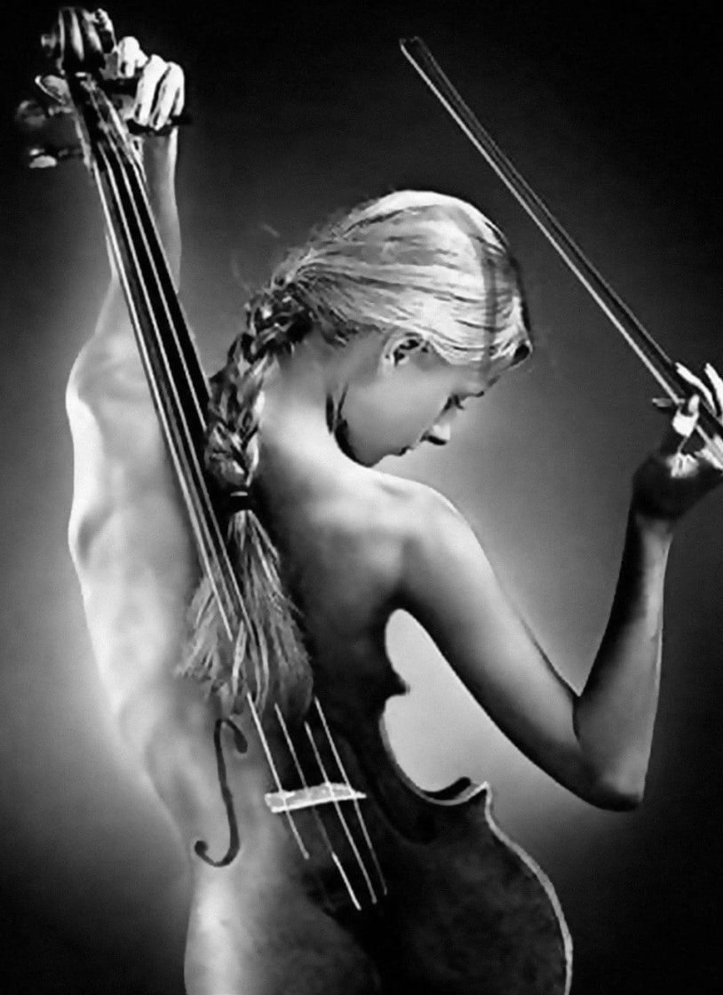 Nude with musical instruments