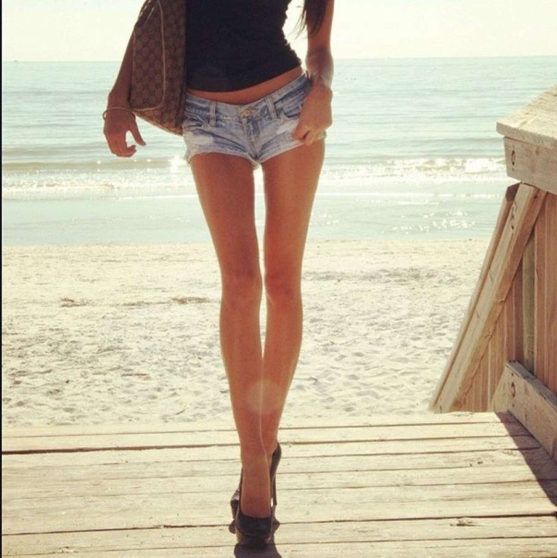 Beautiful thin legs