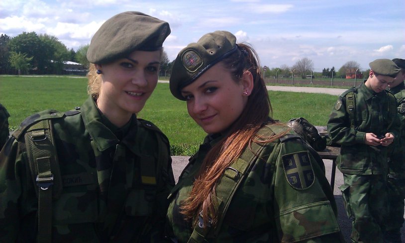 Serbian girls in the army
