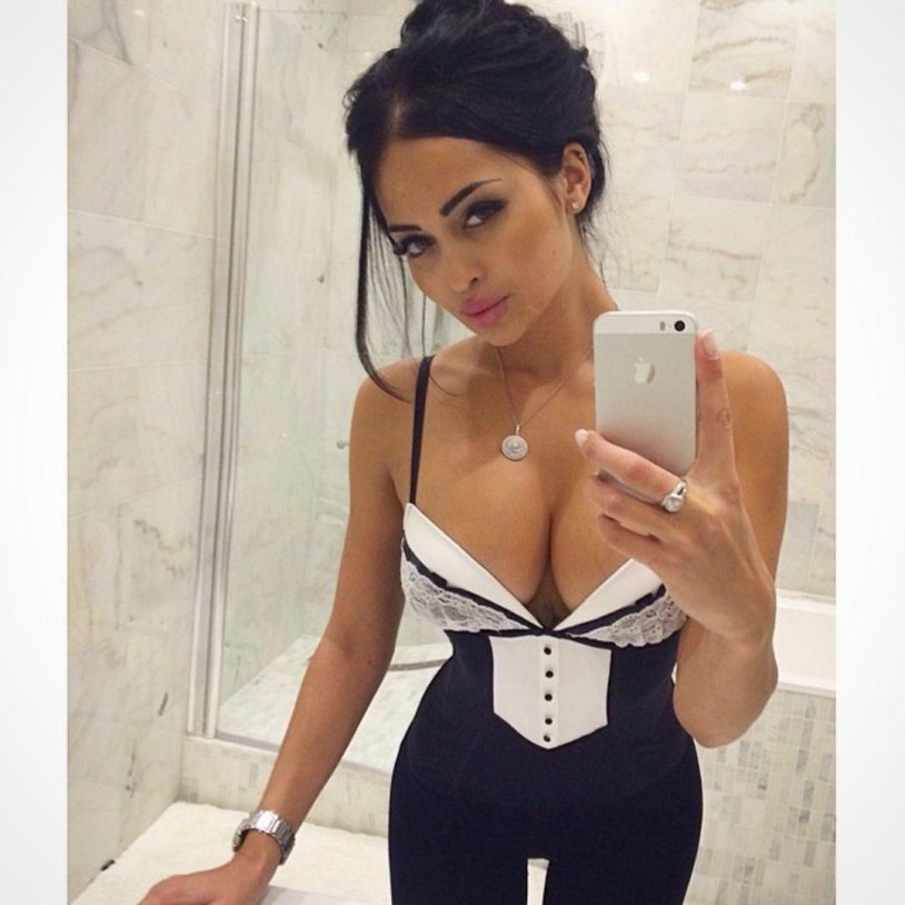 Kuzmina Nita in a leather jacket