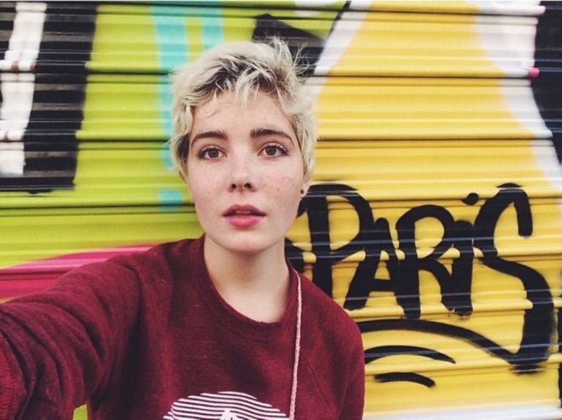 Eliz Eberly with a short haircut