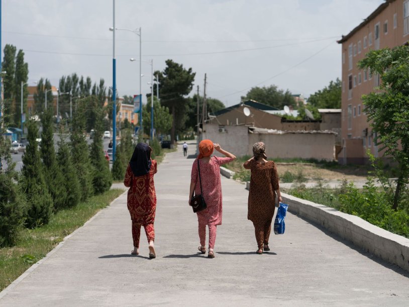 Tajikistan girl on the street