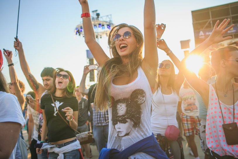 People at the festival