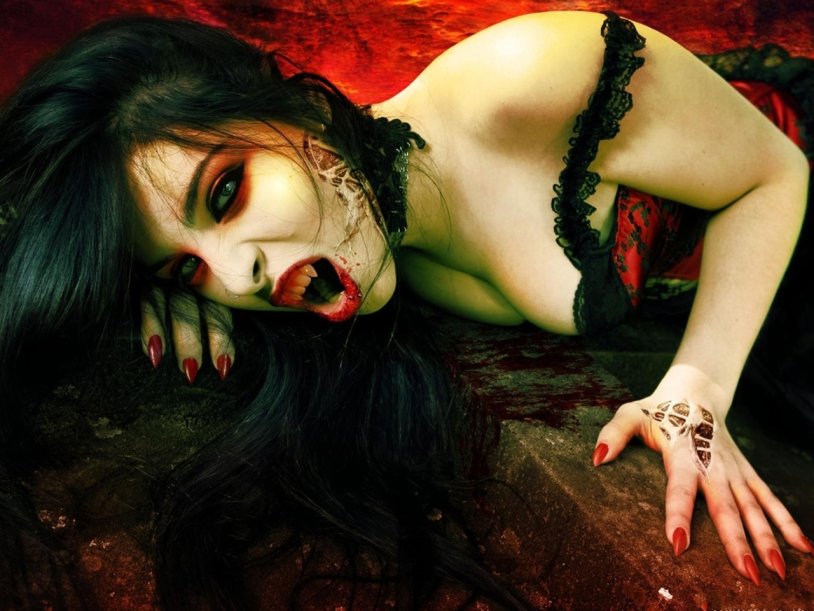 The vampire is beautiful