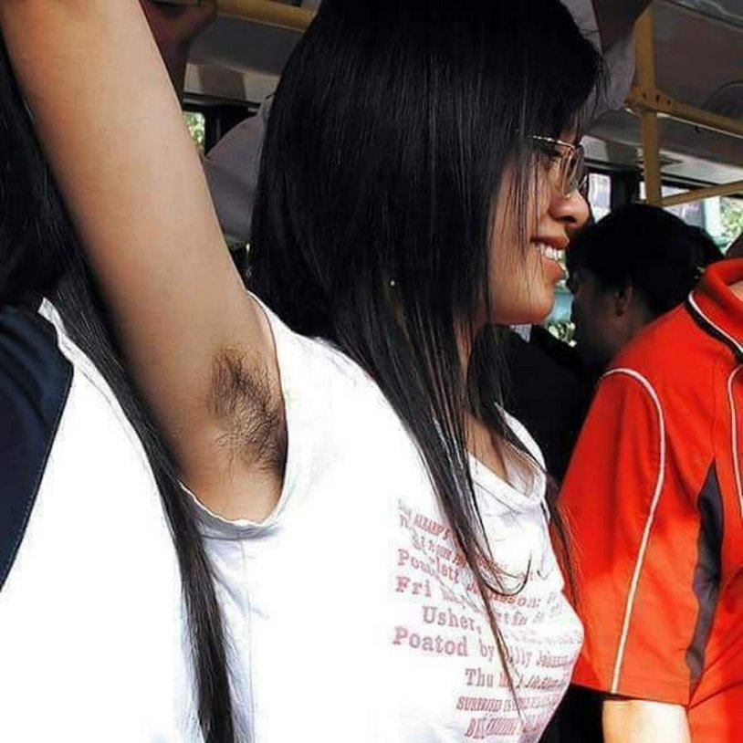 Asian with hairy armpits