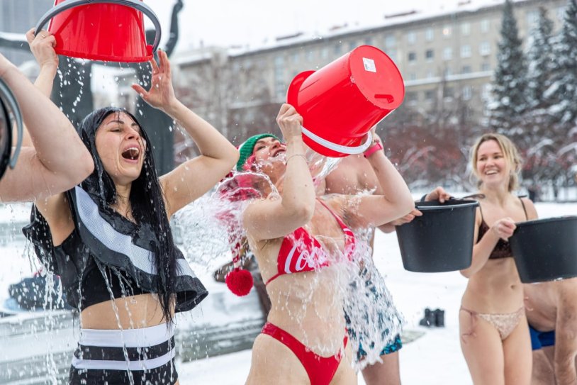 Dousing with cold water