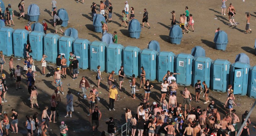 Toilet at a beer festival