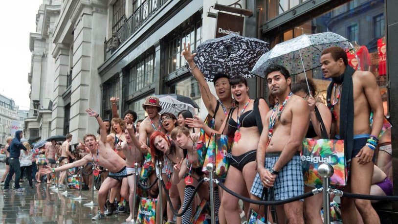 The procession of naked people