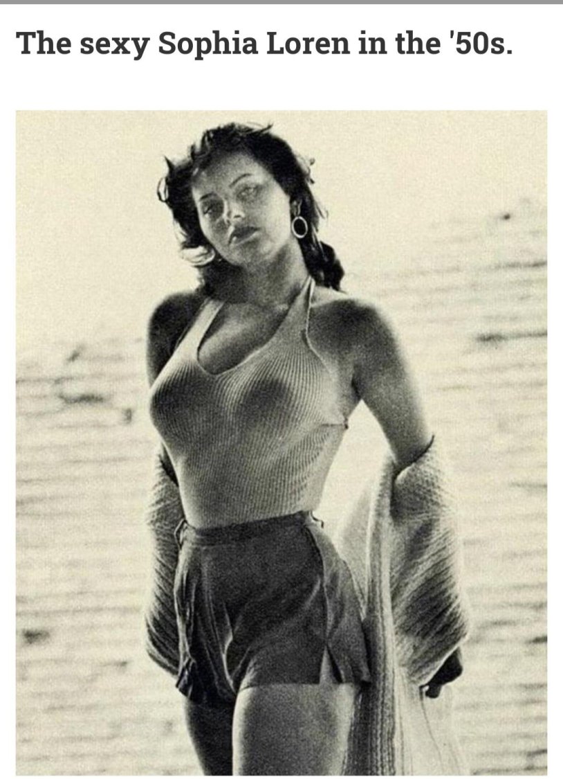 Sophie Loren in youth figure