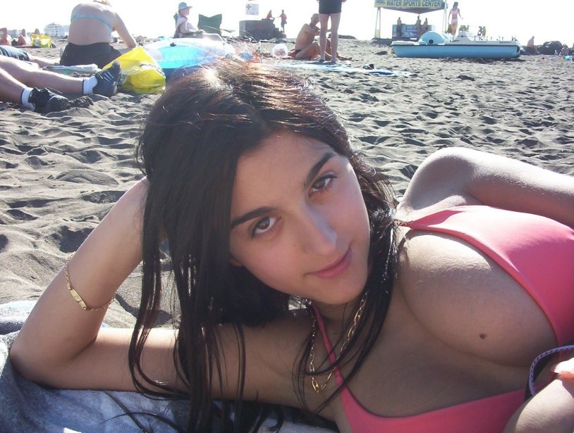 The girl is not embarrassed