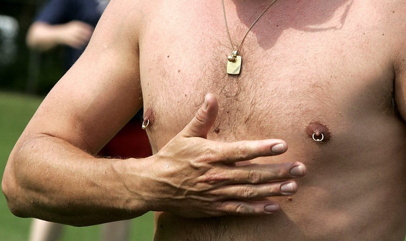 Piercing nipples sagging breasts