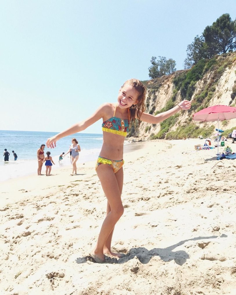 Fifth grader on the beach