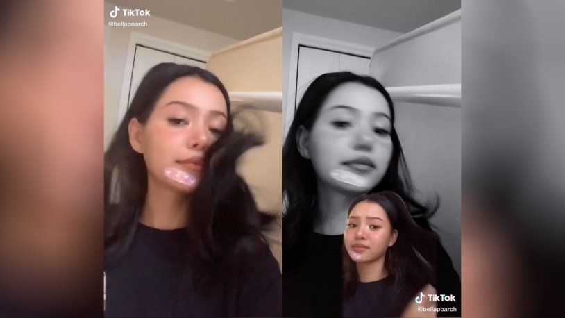 Tick current girl with facial expressions