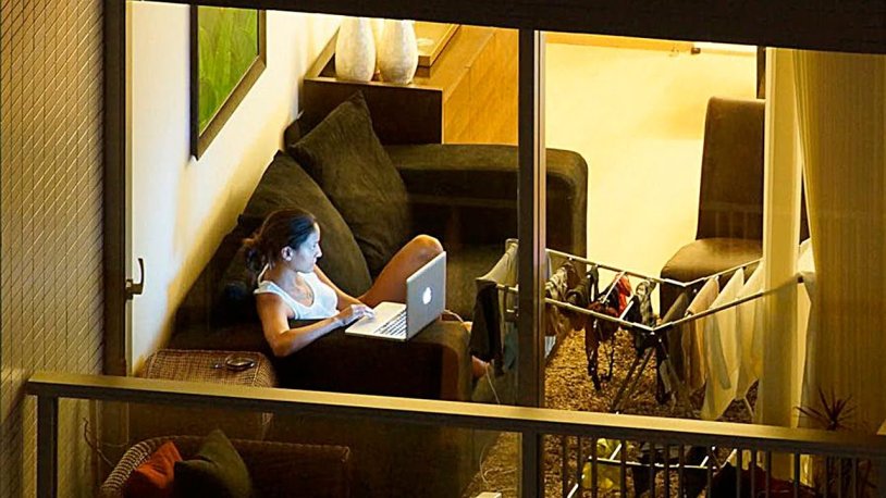 Spied through the window