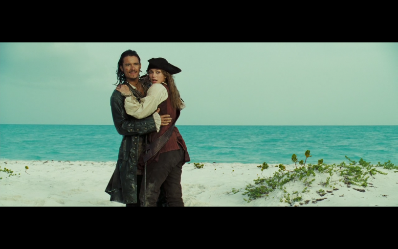 Jack and Elizabeth on the island
