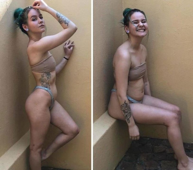 Girls on Instagram and in reality