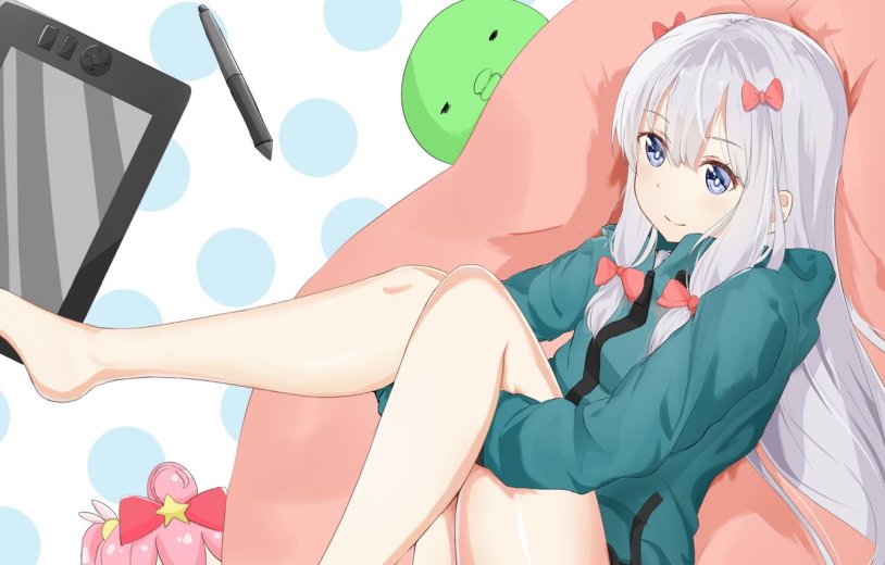 Sagiri Vigiri with a tablet