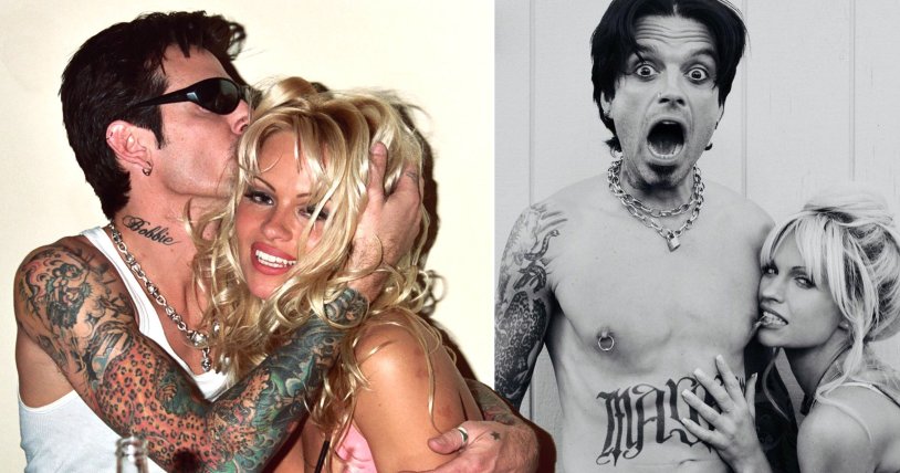 Pamela and Tommy Lee