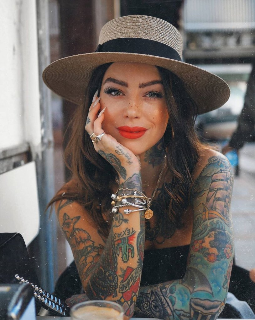 Women in tattoos from head to toe