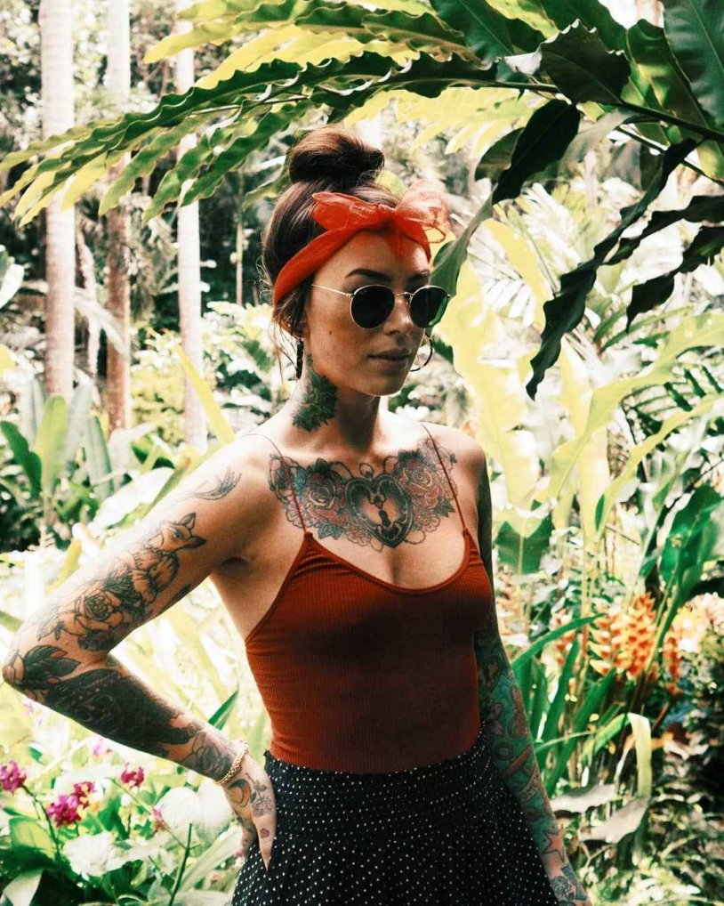 Sammy Hanratti in a swimsuit