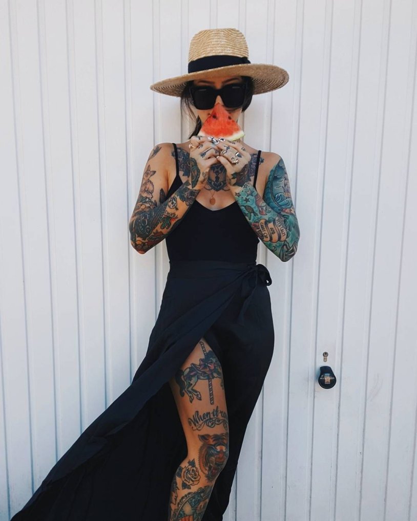 Samantha Hanratti in a swimsuit