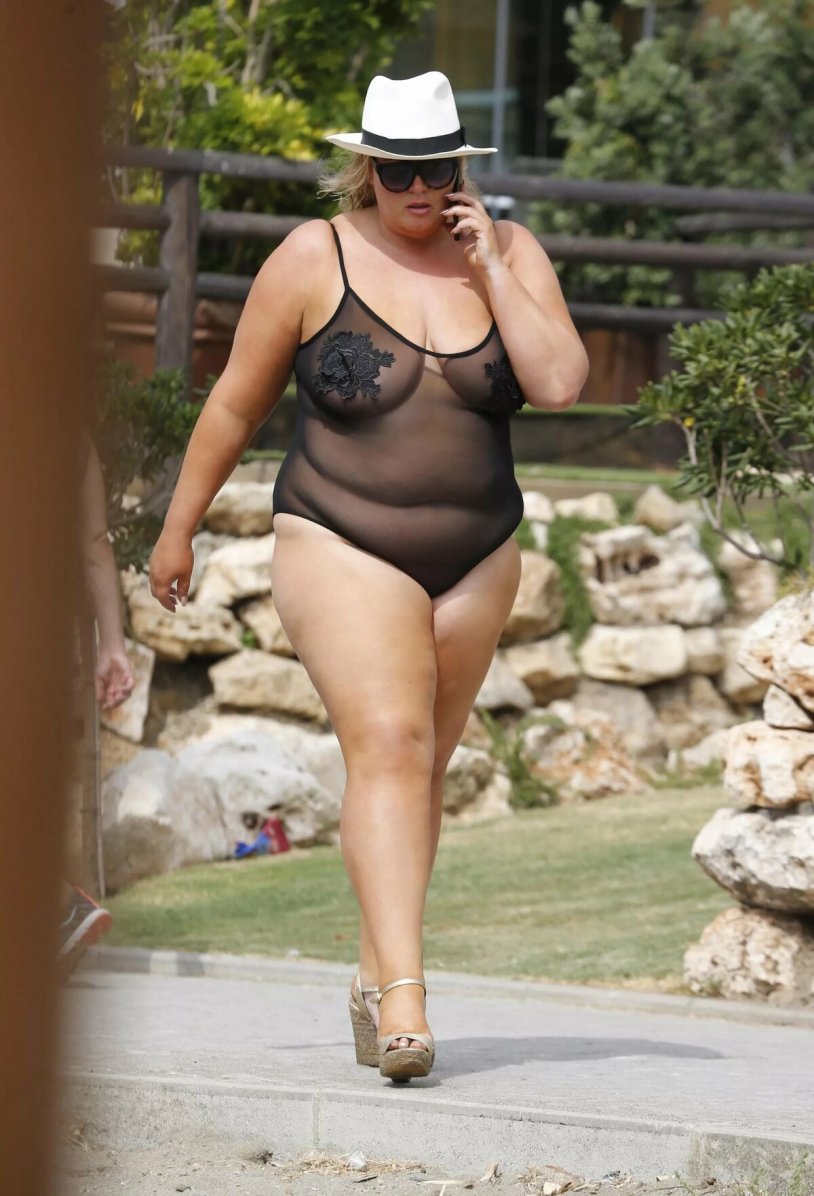 Bbw in closed swimsuits
