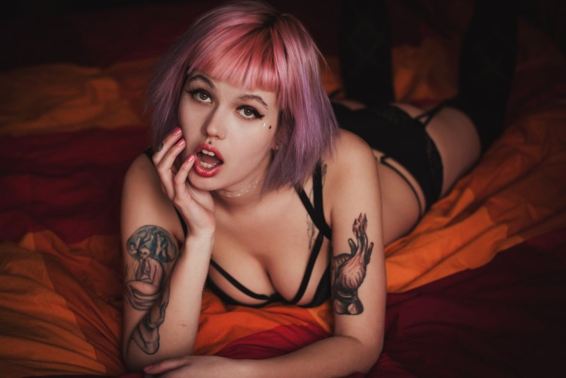 Piercing and tattoo in girls