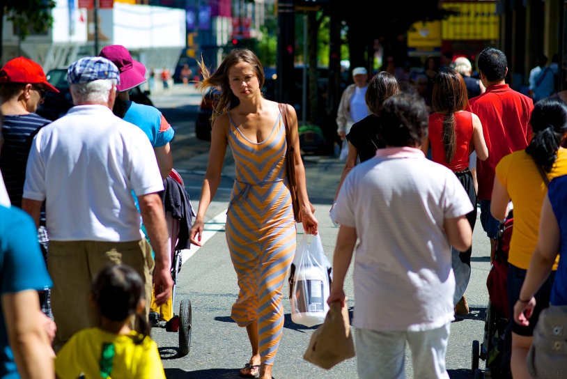 The girl is publicly