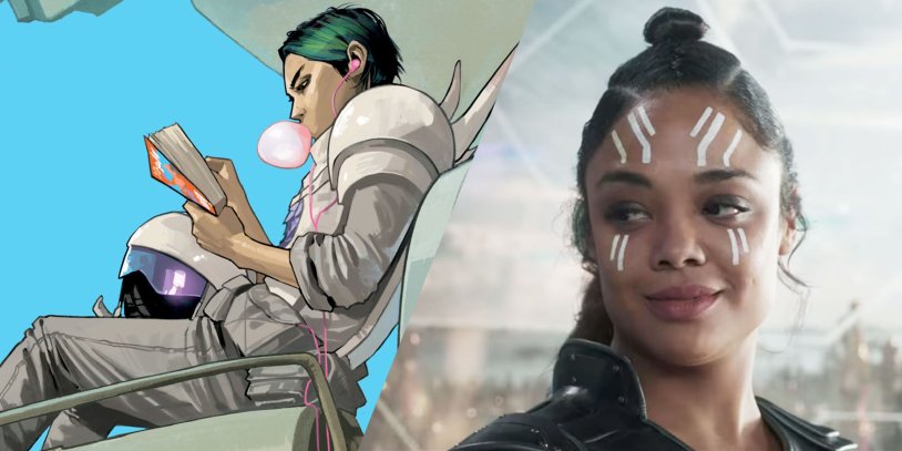 Tessa Thompson with a guy