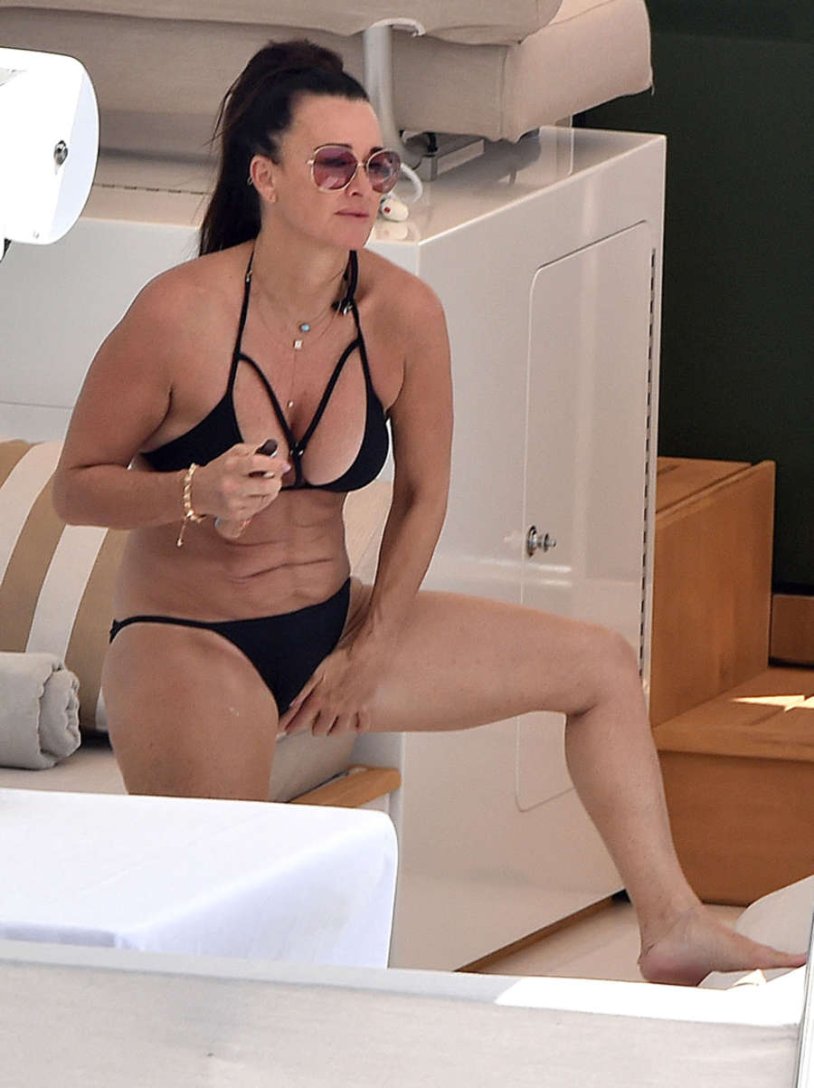 Kyle Richards in a swimsuit