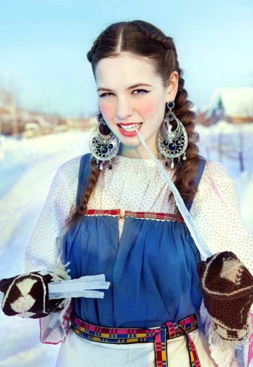 The Slavic appearance of the girl