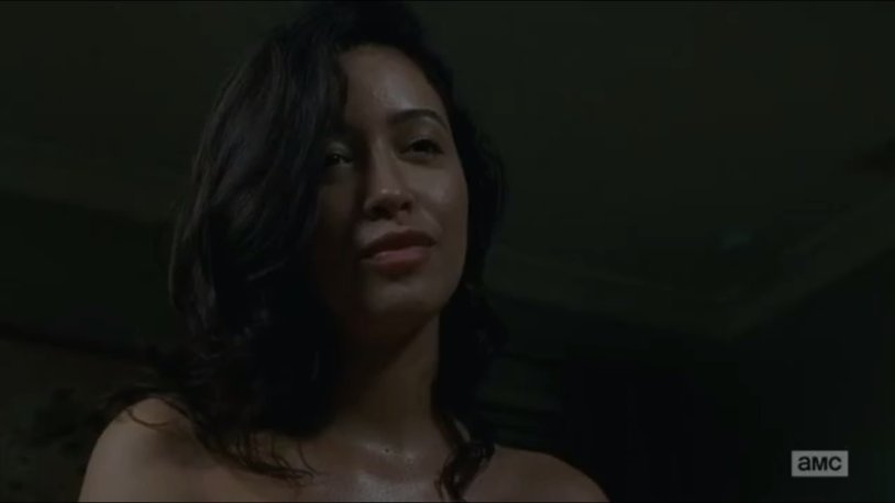 Christian Serratos walking dead bed scene