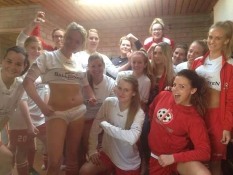 Female team in the locker room