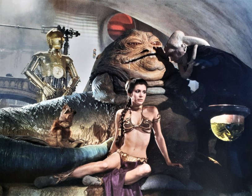 Jabba Hatt and Princess Leia