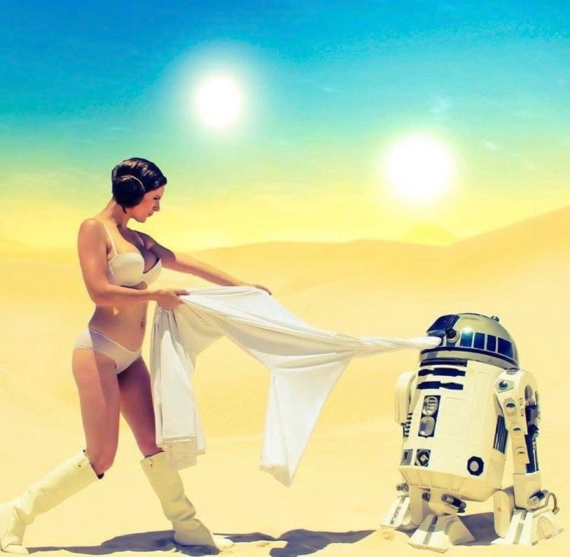 Princess Leia and R2d2
