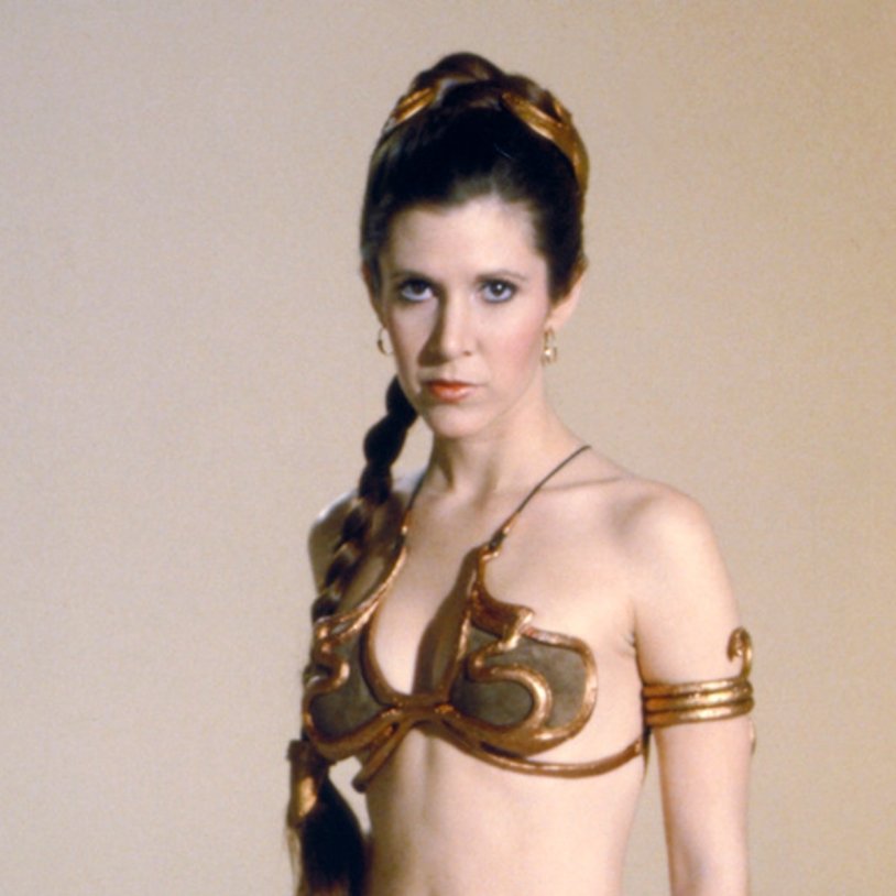 Carrie Fisher Star Wars in a swimsuit