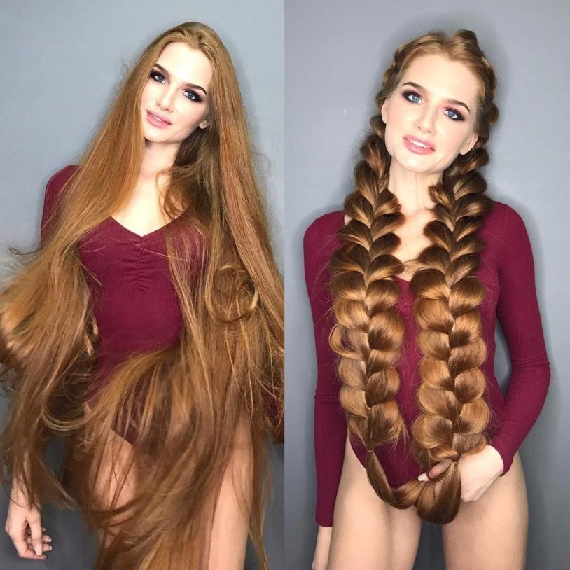 Blonde with very long hair